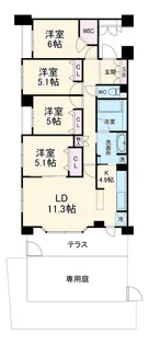 千葉県流山市向小金4【マンション】の間取り