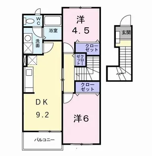 2DKの間取り画像