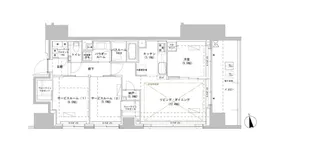 東京都新宿区南山伏町【マンション】の間取り