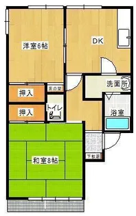 山形県山形市東山形1【アパート】の間取り