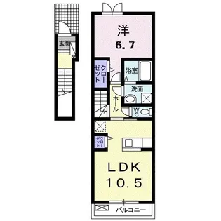 鹿児島県鹿児島市広木2【アパート】の間取り
