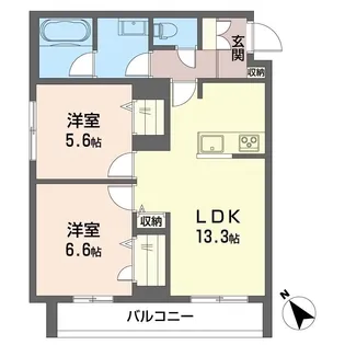 エムワイ椛【2階】の間取り