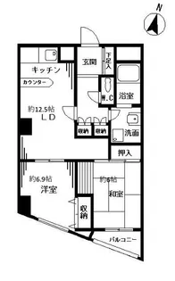 東京都世田谷区北沢5【マンション】の間取り