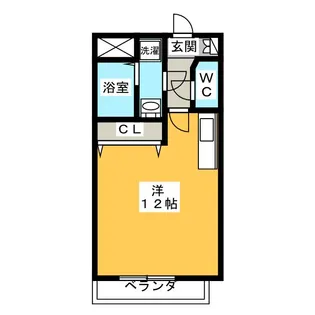 クレセントムーン【1階】の間取り
