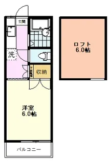 ロフトハウスA【1階】の間取り