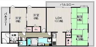 4LDKの間取り画像