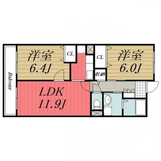 カーサ・ソレアード I【2階】の間取り
