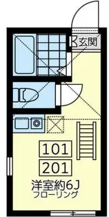 ユナイト南太田サクラメント【1階】の間取り