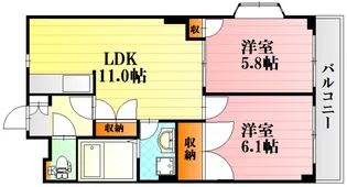 広島県広島市安佐南区川内3【アパート】の間取り