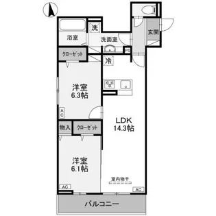 群馬県前橋市紅雲町2【アパート】の間取り