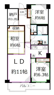 T’s garden府中【3階】の間取り