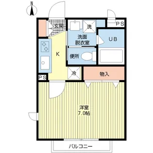 1Kの間取り画像