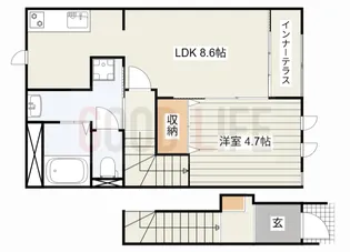 兵庫県丹波篠山市宇土【アパート】の間取り