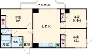 ザ・クレスト【6階】の間取り