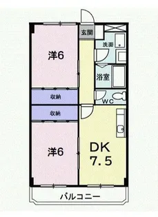 ニューマリッチ吉沢A【2階】の間取り