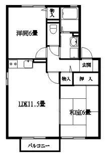 セジュールタイガーA棟【2階】の間取り