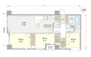 ブリリア目黒青葉台【5階】の間取り