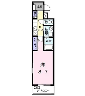 エクセルシオールII【3階】の間取り