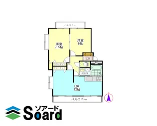 メゾンキャッスル【4階】の間取り