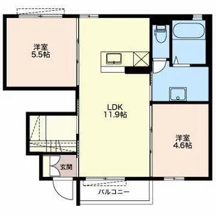 アプローズB【1階】の間取り