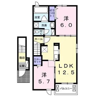 千葉県市原市君塚1【アパート】の間取り