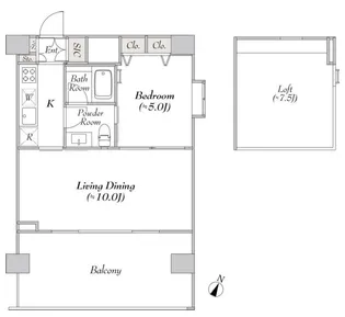 BluRock豊洲【11階】の間取り