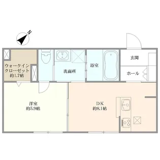 ヘーベルVillage横須賀うみかぜ公園【1階】の間取り