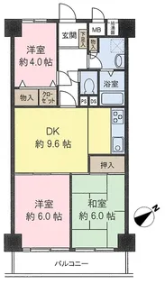 都立大ハイツ【9階】の間取り