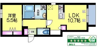 PALMSPRINGS新小岩 パームスプリングス【1階】の間取り