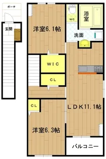 三重県伊勢市小俣町明野【アパート】の間取り