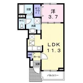 熊本県菊池郡大津町大字室【アパート】の間取り