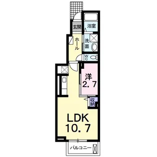 フローリッシュ【1階】の間取り
