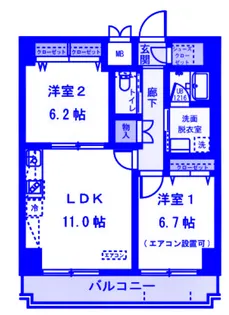 ドムス常盤【6階】の間取り