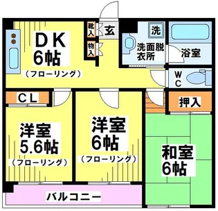 東京都調布市菊野台2【マンション】の間取り