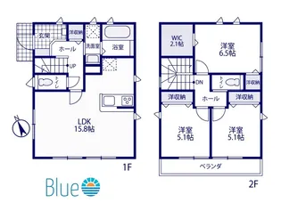 神奈川県横浜市鶴見区東寺尾中台【一戸建】の間取り