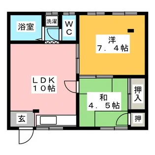 巾クレスト【2階】の間取り