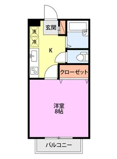 カルティエラタンB【2階】の間取り