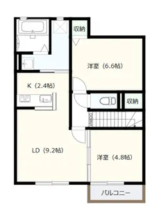 ヴァン ヴィクトワール【2階】の間取り