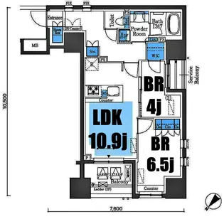 GRAN PASEO横濱関内PREMIUM【9階】の間取り