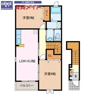 オプティII【2階】の間取り