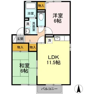 ヴィラアフェクション A棟【2階】の間取り