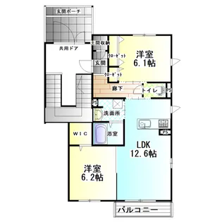 Sha Maison K2(A・B・C・D)【1階】の間取り