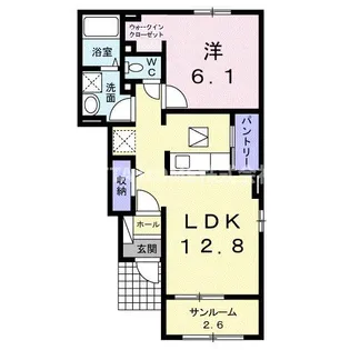 サンリットタウン 日高A【1階】の間取り