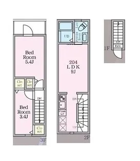 AZ石川台【2階】の間取り