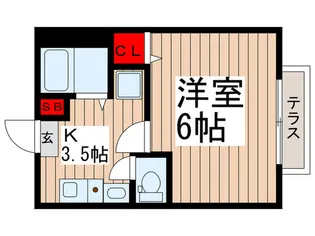 パインズ竹ノ塚【1階】の間取り