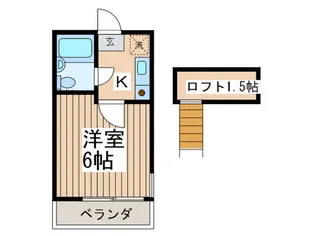 ハニ-ハイツ渋谷【2階】の間取り