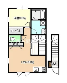 グローリー鷲崎 C棟【2階】の間取り