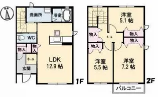 ラヴィール ド ソレイユ C棟【1階】の間取り