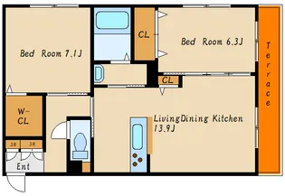 シャーメゾンウエストブラン【3階】の間取り
