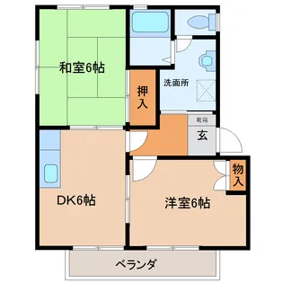 マーキュリーハイツ E棟【1階】の間取り